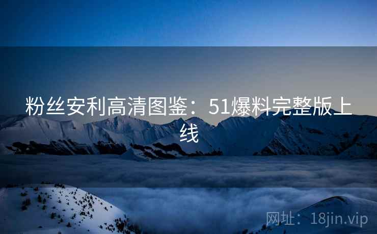 粉丝安利高清图鉴：51爆料完整版上线